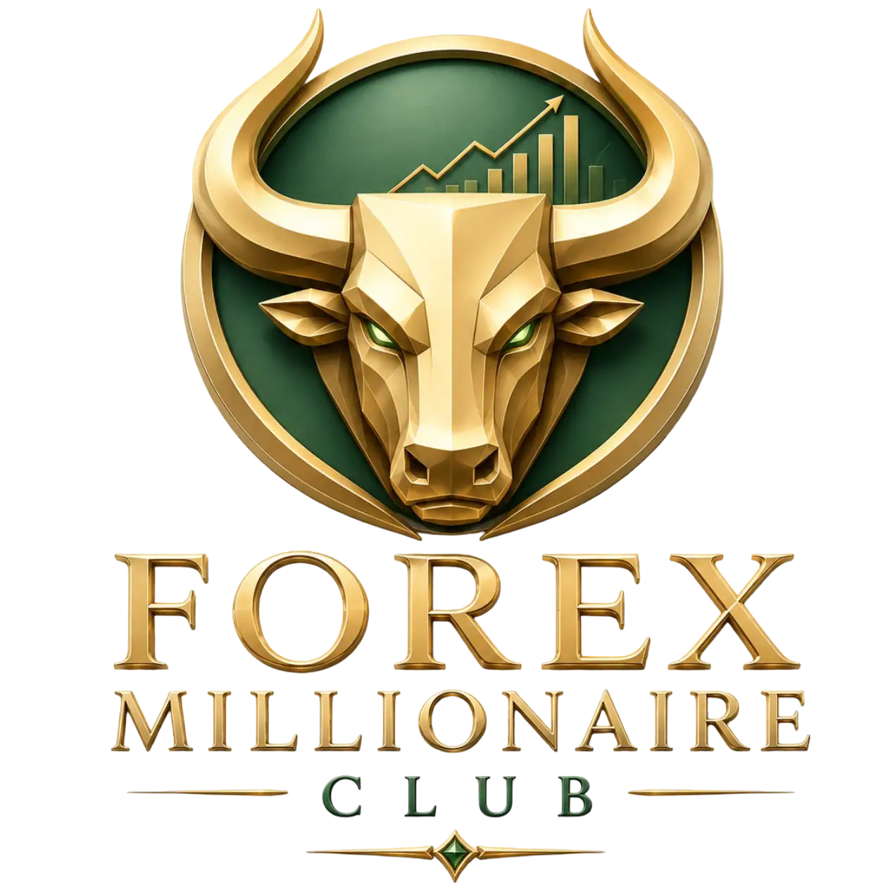 Forex Millionaire Club gold bull emblem